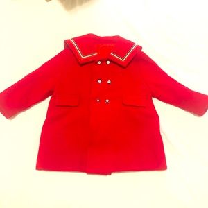 Millicent’s vintage red baby girls coat size 24 m